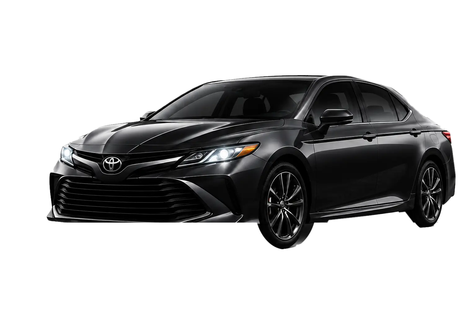 Polished dark grey Toyota-style used family saloon