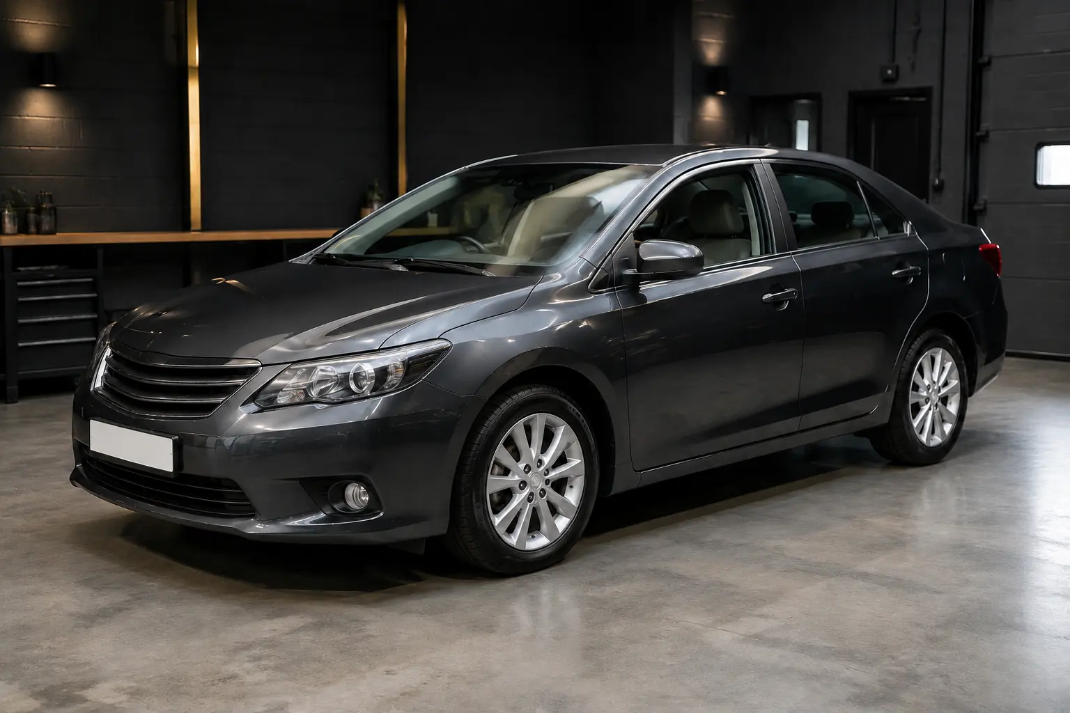 A polished everyday used family saloon prepared inside a dealership